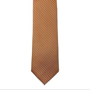 Mario Ferrari Striped Silk Tie, Orange